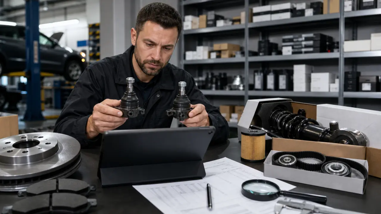 Interface professionnelle de recherche de pièces auto pour atelier mécanique