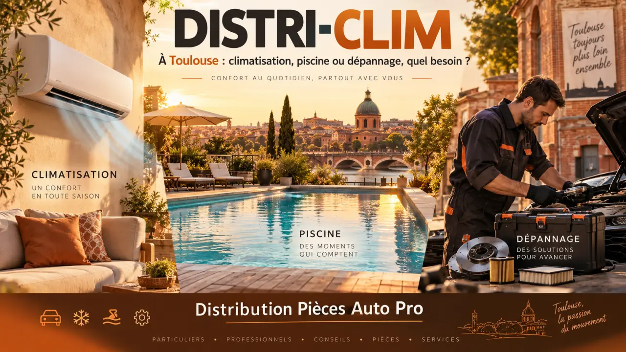 DISTRI-CLIM à Toulouse : climatisation, piscine ou dépannage, quel besoin ?