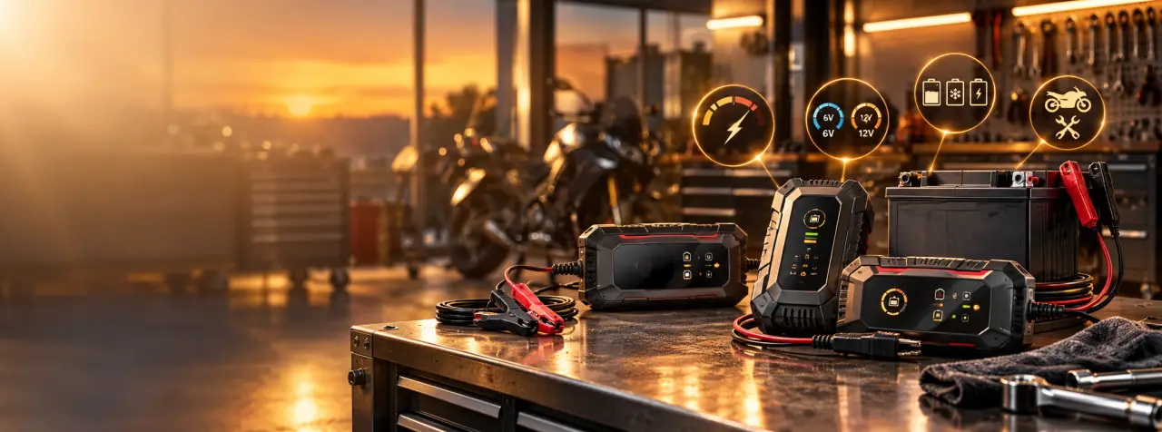 Chargeurs de batteries moto : choisissez selon la tension, la technologie et l’usage