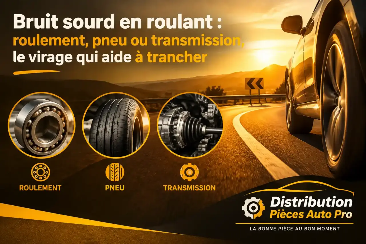 Bruit sourd en roulant : roulement, pneu ou transmission, le virage qui aide à trancher